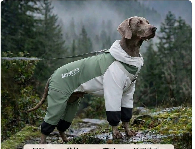 FENROVE AirShell Ultra-Light Rain Suit in Green — real product photo