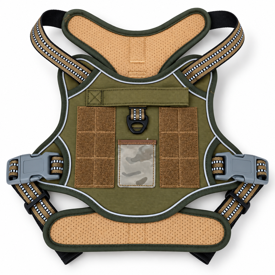 FENROVE Trail Control Harness in Army Green on a clean white background