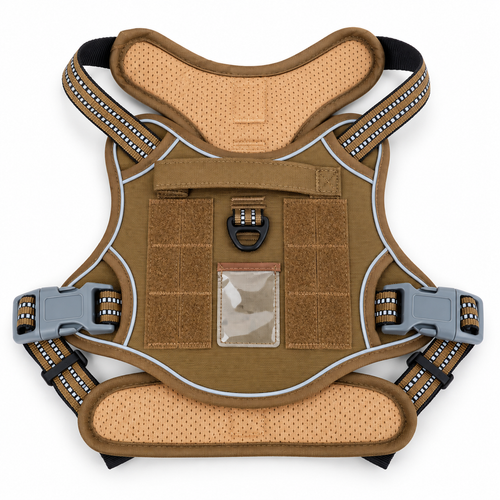 FENROVE Trail Control Harness in Brown on a clean white background
